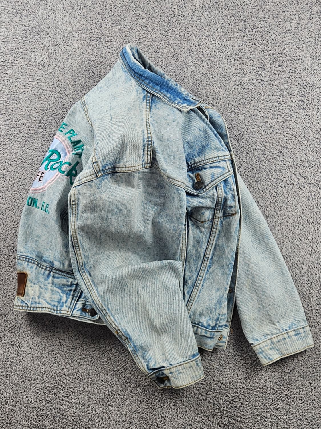 하드락카페 자수 백로고 데님 트러커 자켓 ( S ) / 9409 상품이미지5