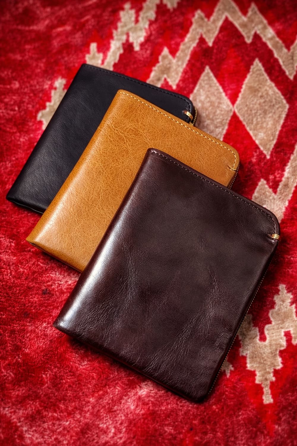 천연 소가죽 빈티지 이지 반지갑 상품이미지1