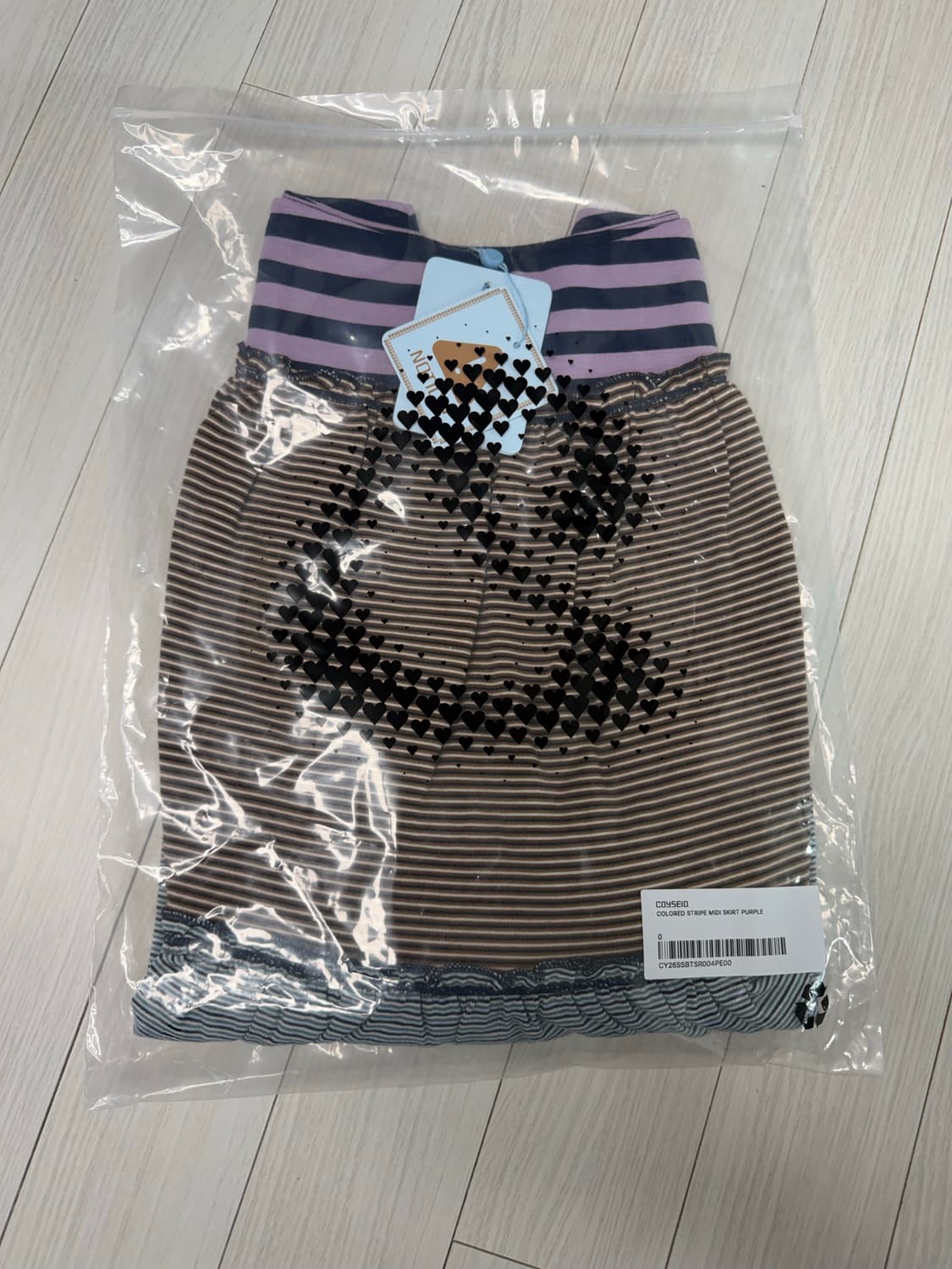 코이세이오 26SS 컬러드 스트라이프 미디 스커트 상품이미지2