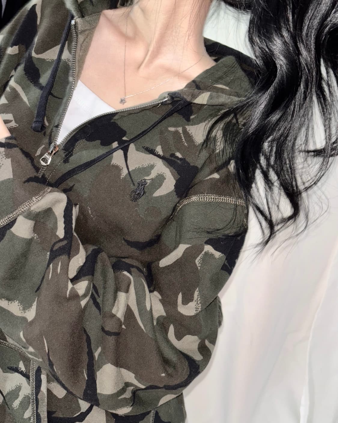  🐰폴로 랄프로렌 카모 유일 매물 대대대장 코튼 후드집업🤍 상품이미지1