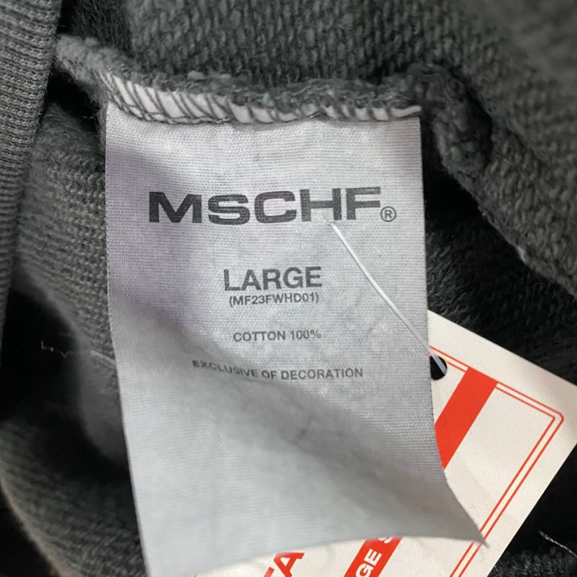 미스치프 사이드 버튼 차콜 워시드 후드티 B3911 상품이미지4