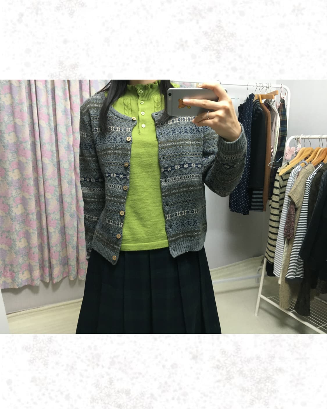 연두 버튼 긴소매 니트 상품이미지3