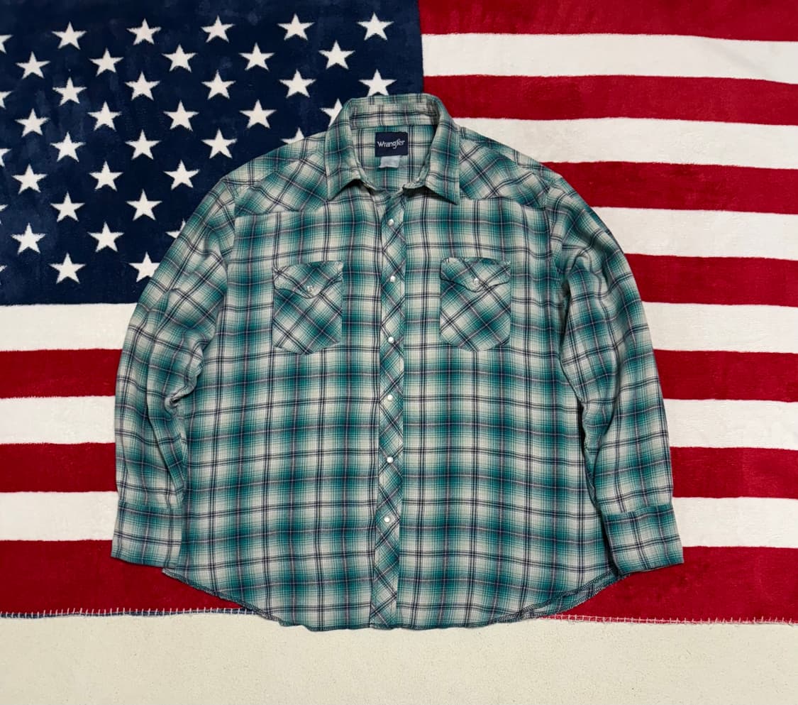 랭글러웨스턴셔츠 Wrangler westernshirt 플란넬셔츠 빈티지 상품이미지1
