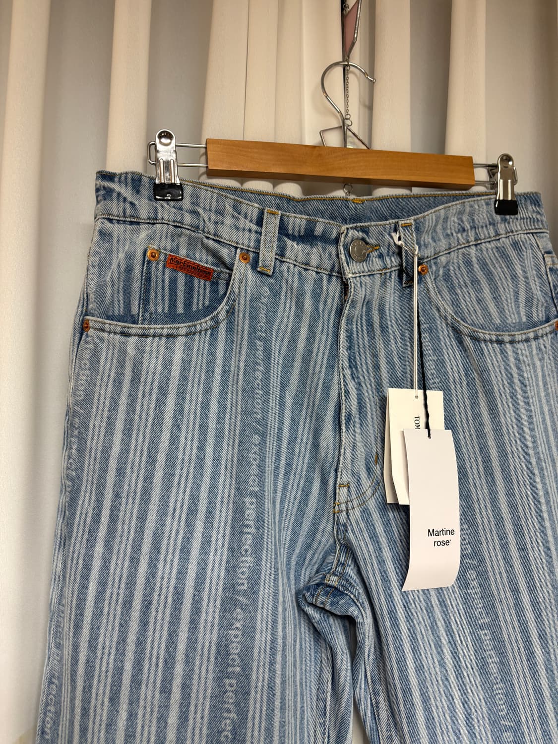 택포/새상품) 23 마틴로즈 레이저 프린트 스트레이트 컷 데님 팬츠 진 상품이미지6