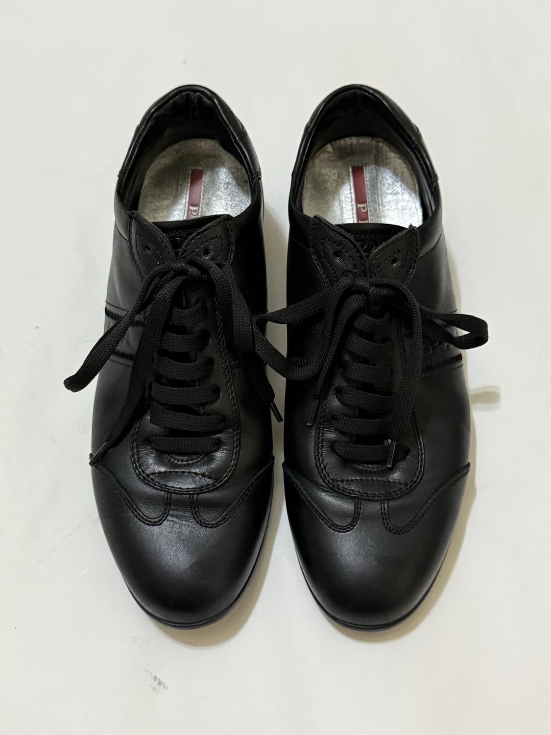 PRADA 프라다 로우프로파일 레더 스니커즈 37.5 상품이미지2