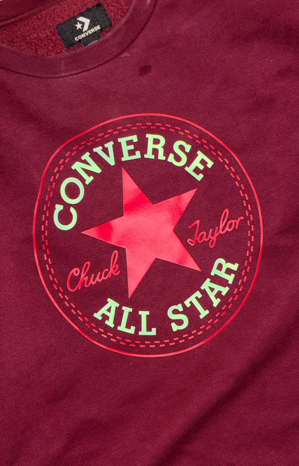 컨버스 버건디 맨투맨 상품이미지3