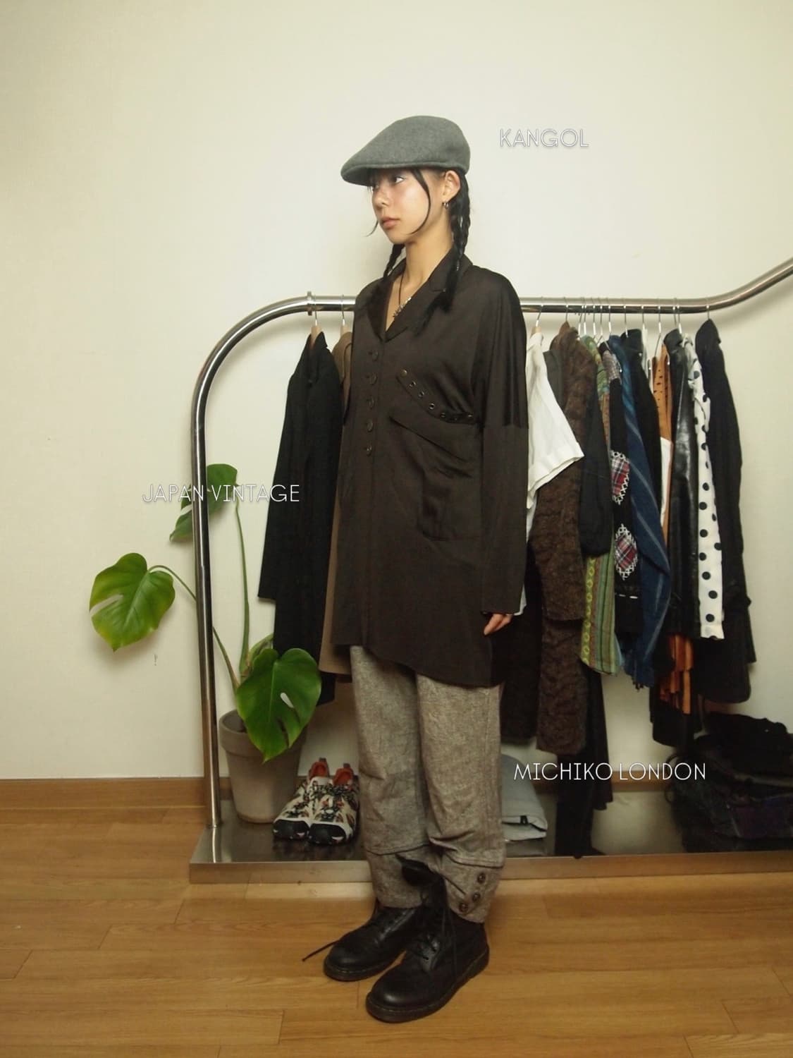 빈티지 버튼 실크 블라우스 상품이미지4