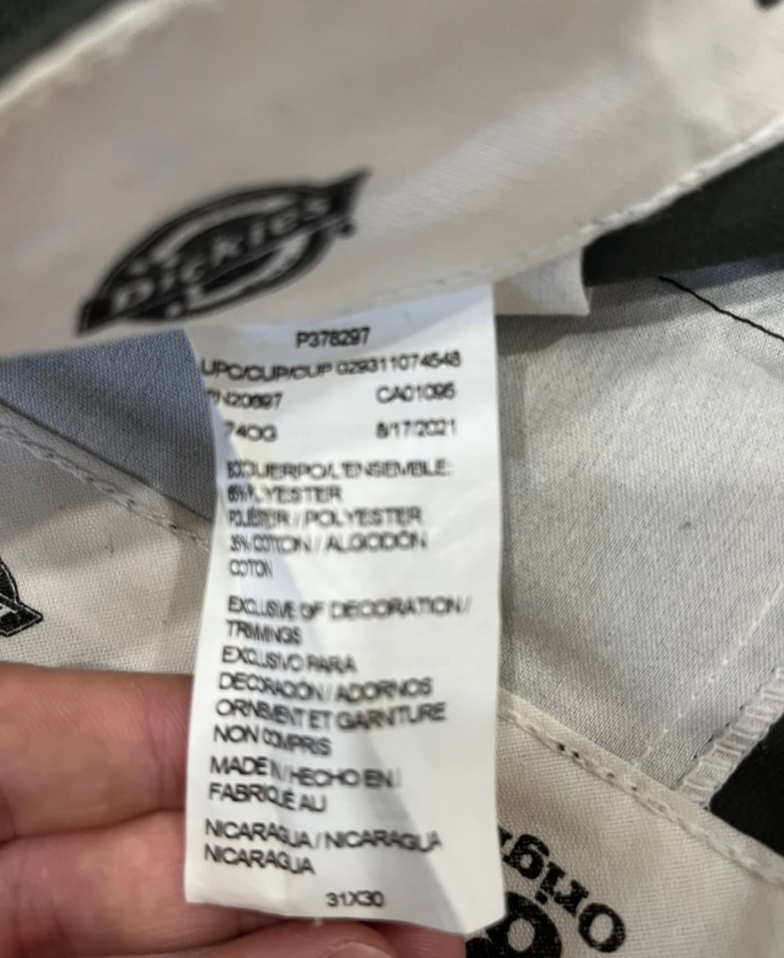 디키즈 874 카키 워크팬츠 31 x 30 상품이미지3