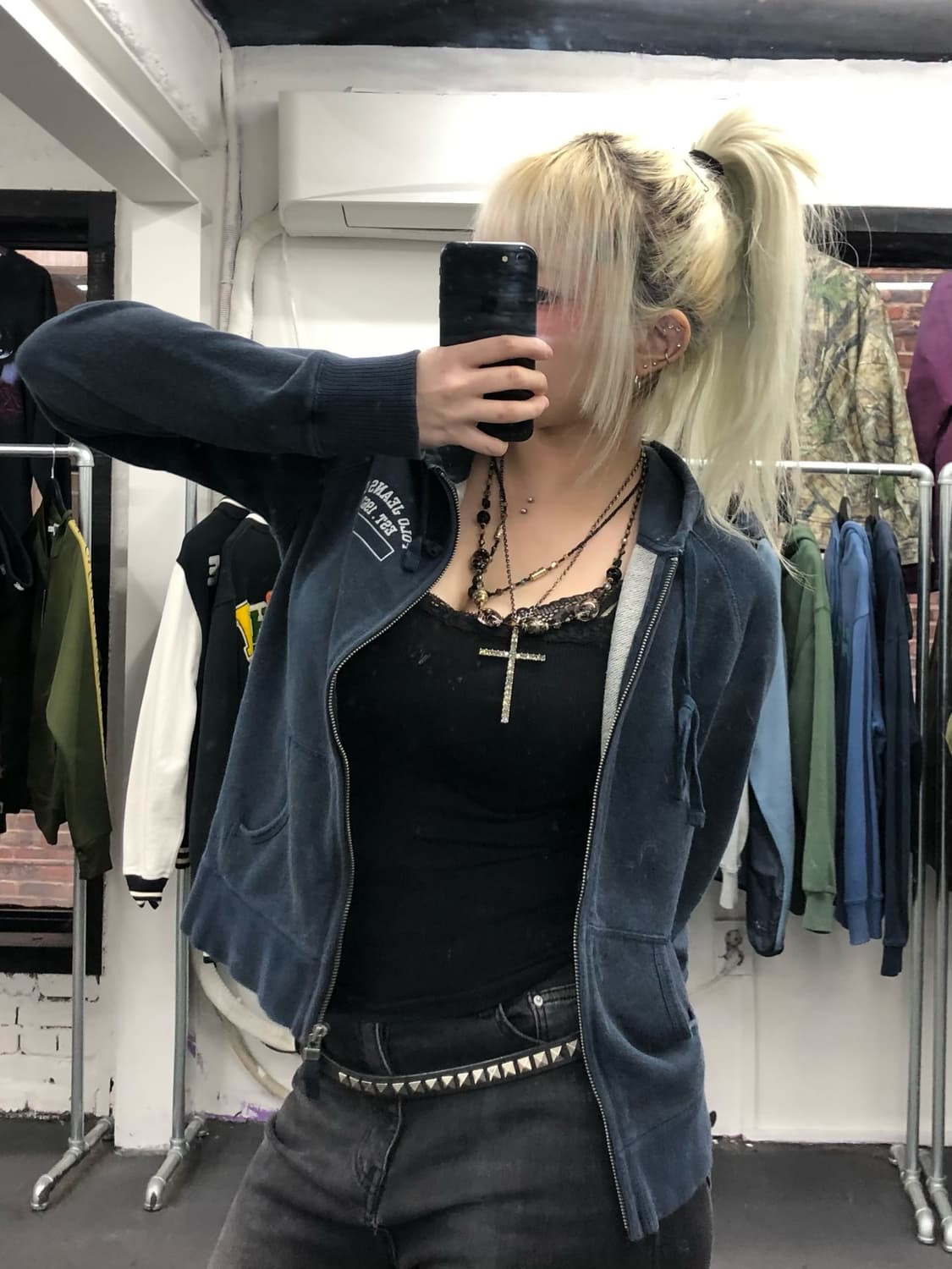 폴로 진스 네이비 후드집업 상품이미지5