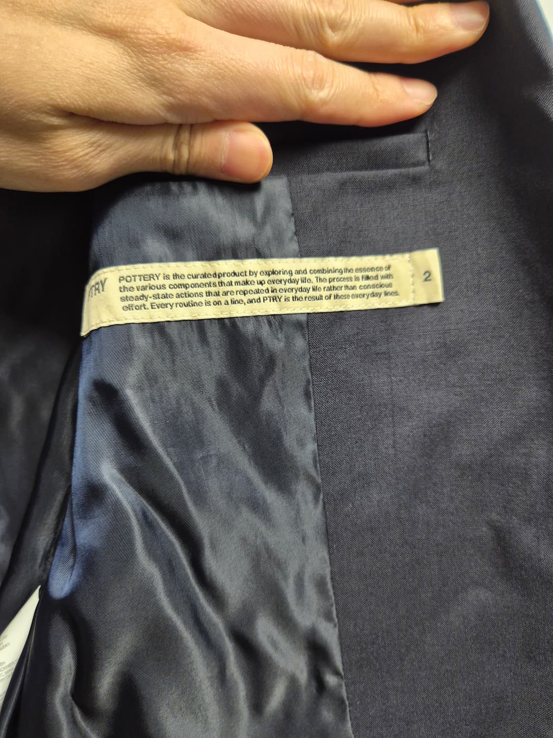 포터리 / 네이비 울 싱글 자켓 / 2 상품이미지5