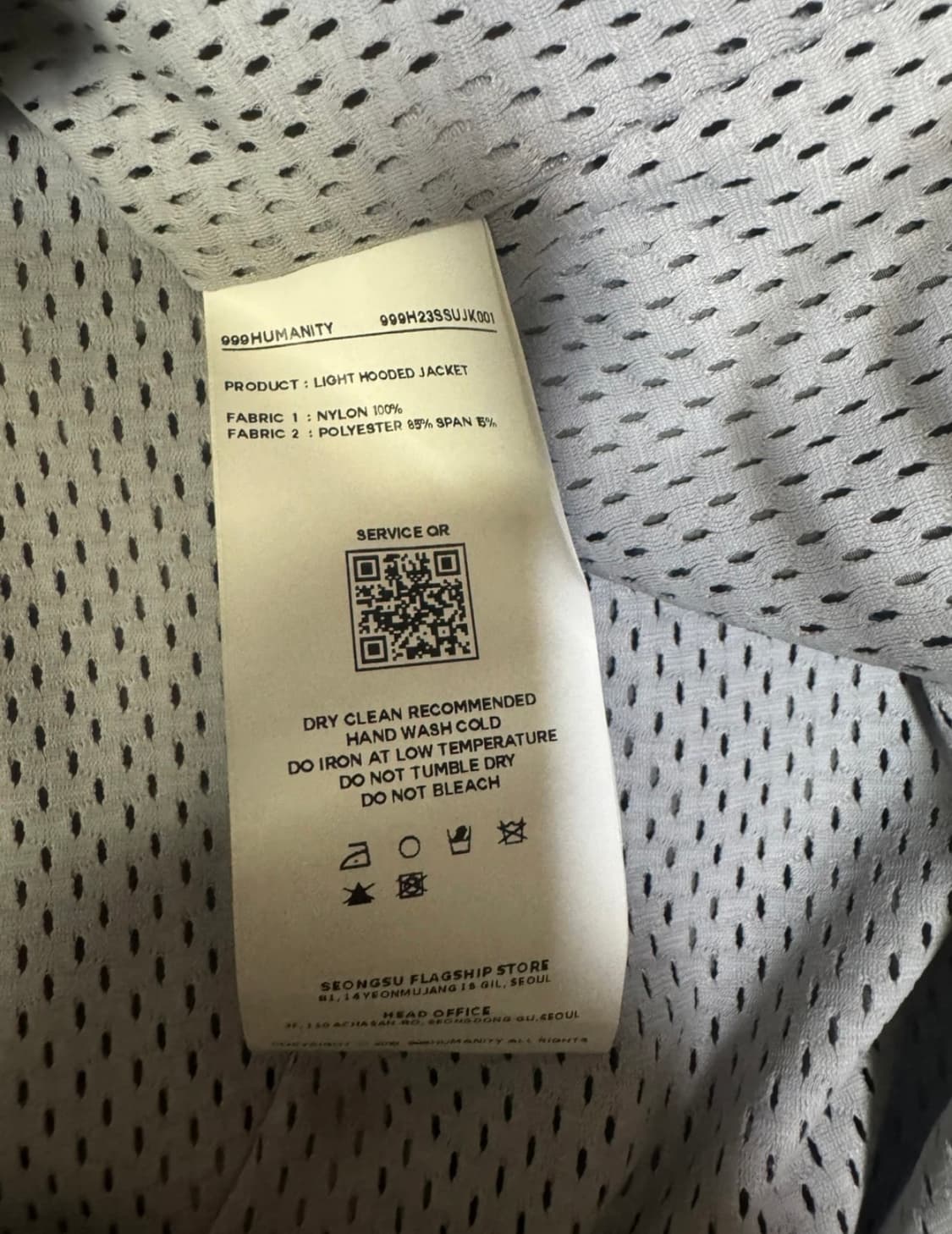 999HUMANITY 라이트 후드 자켓 회색 3 상품이미지3