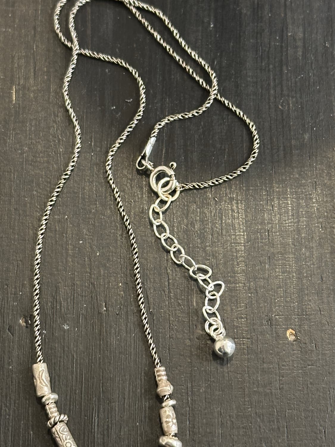 Musta karensilver mix Necklace 상품이미지6