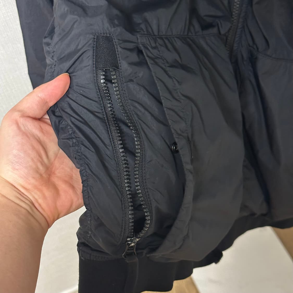 [XL] 20SS 스톤아일랜드 크링클랩스 R-NY 바람막이 블랙 상품이미지6