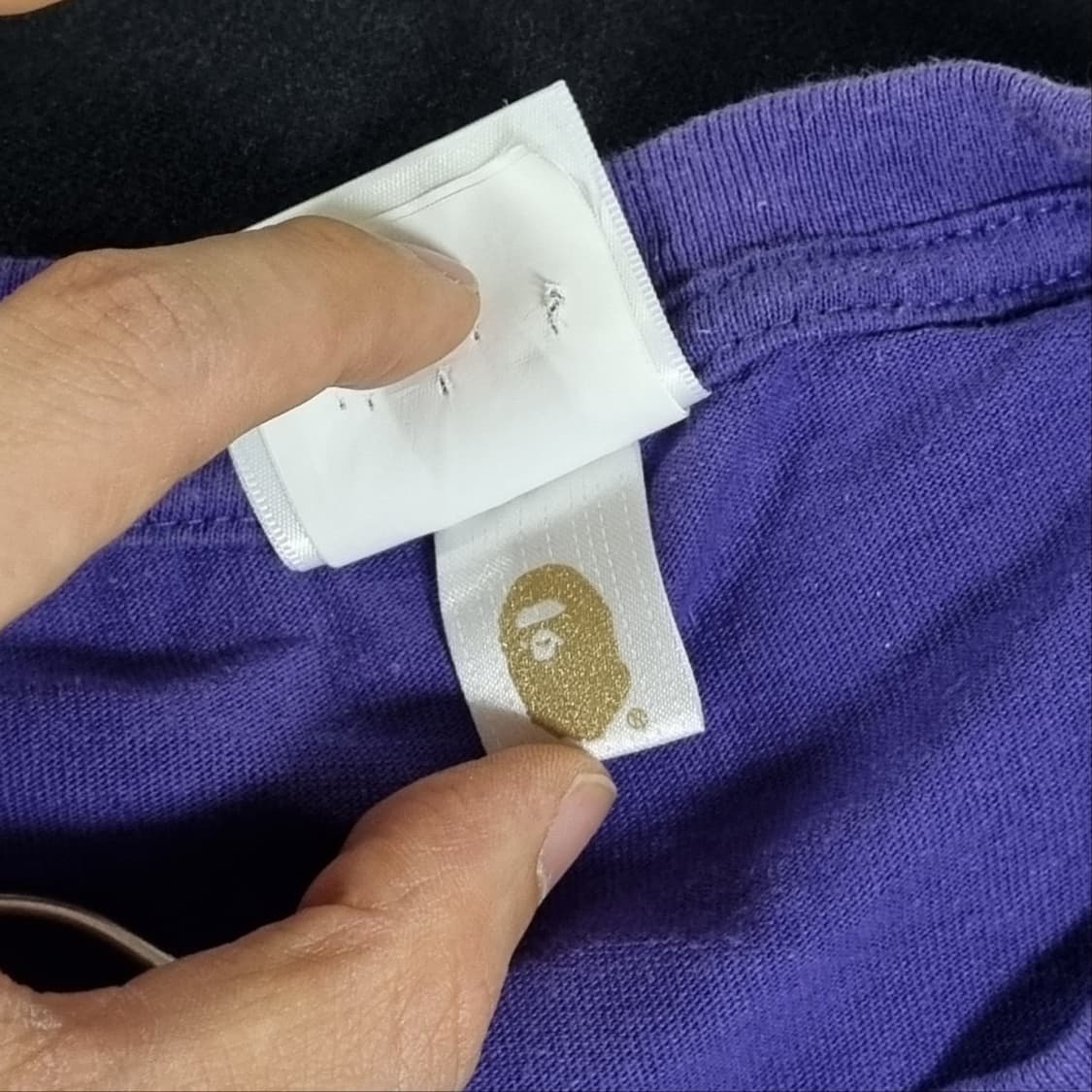 ( W/XL ) 베이프 퍼플 빅헤드 반팔 티셔츠 상품이미지5