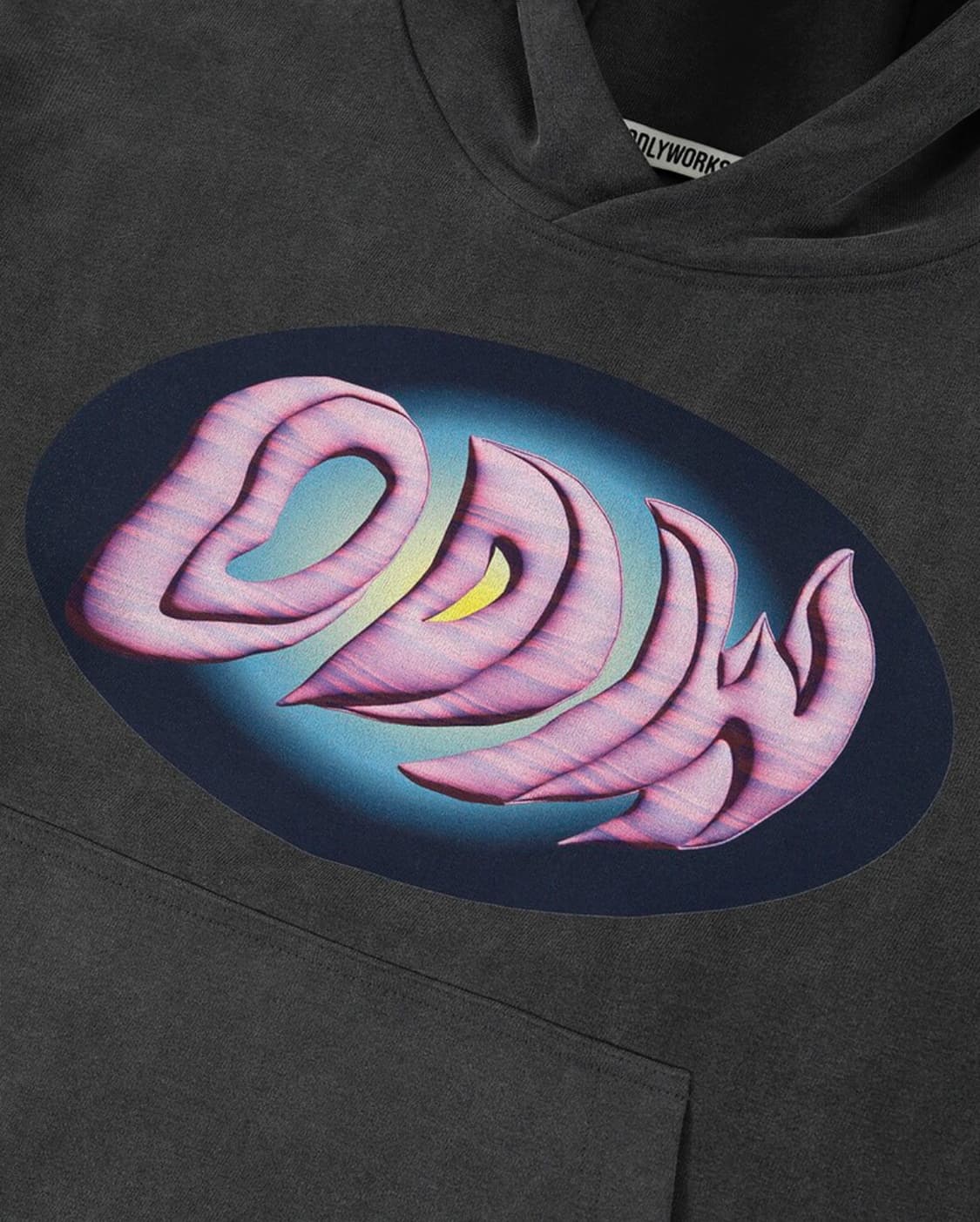 오들리 워크샵 X MARA HEUER 코스믹 로고 후디 다크 그레이 상품이미지6