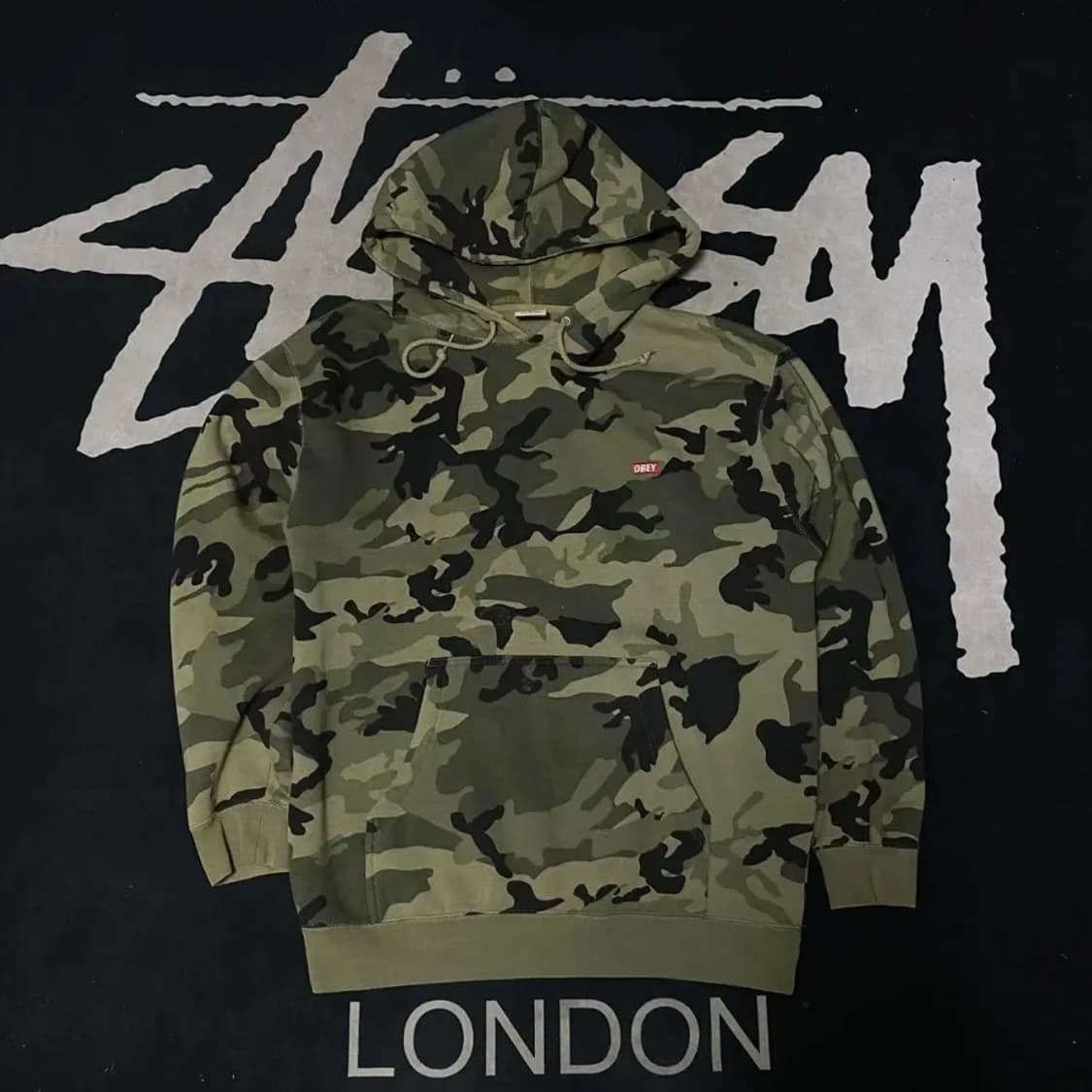 오베이 카모플라쥬 밀리터리 기모 후드티 M 상품이미지2