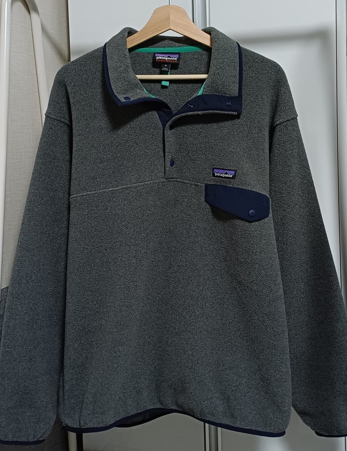 🇳🇮 [M] 파타고니아 신칠라 스냅티 - 니켈 / 네이비 블루 상품이미지2