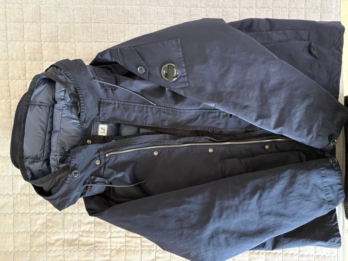 CP컴퍼니 마이크로 케이 후드 렌즈 자켓 토탈 이클립스 블루 xl 상품이미지2