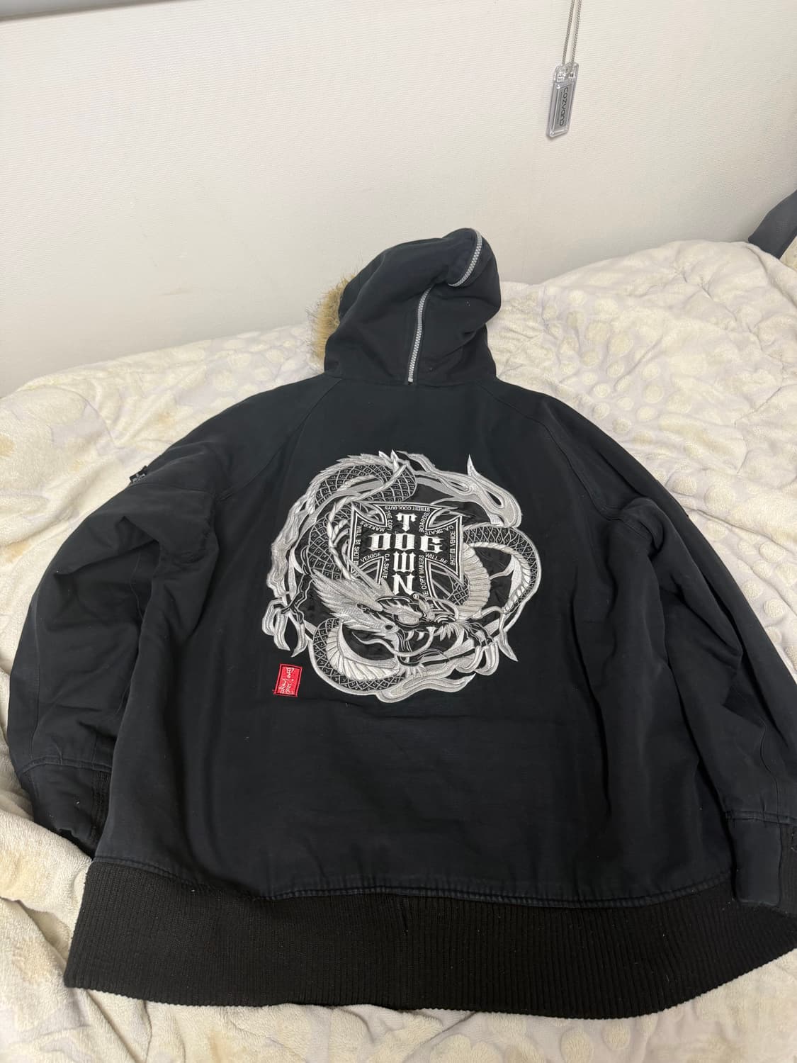 DOG town 후드 퍼 자켓 상품이미지2