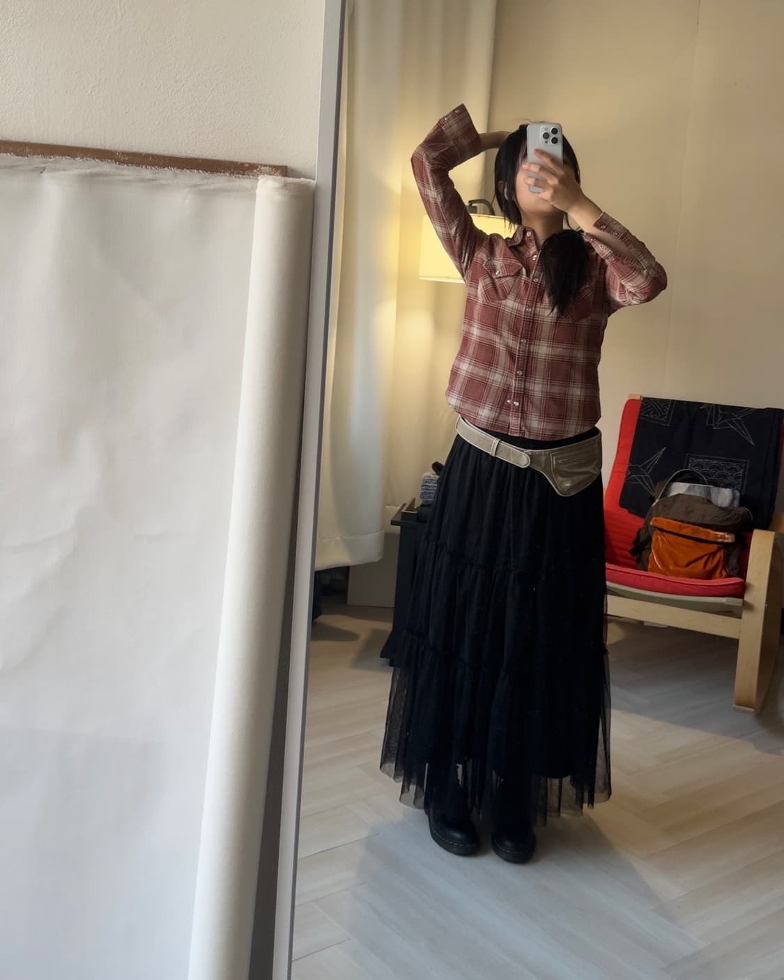 [INGNI] black lace layers skirt 상품이미지5