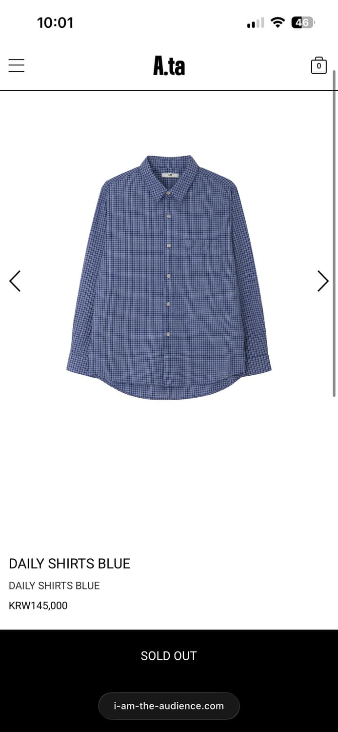 (구매) A.ta Daily shirts blue 상품이미지1