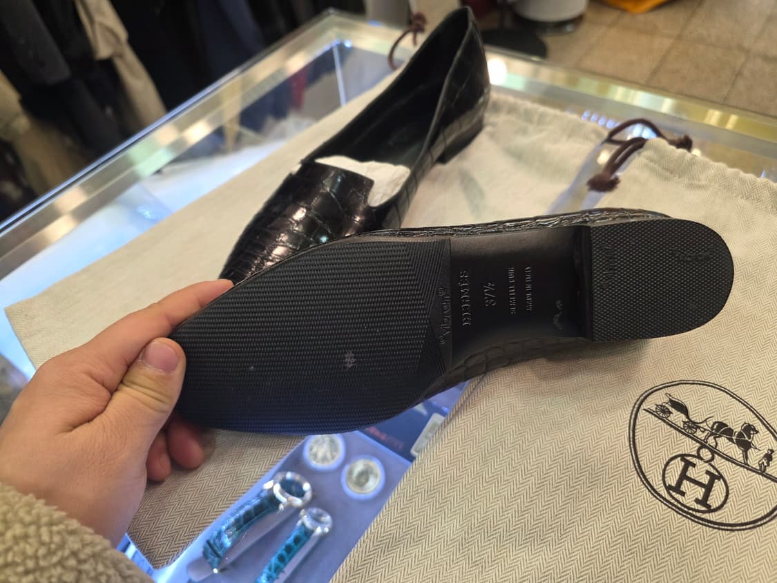 에르메스 블랙 와니 로퍼 슬립온 여성구두 상품이미지5