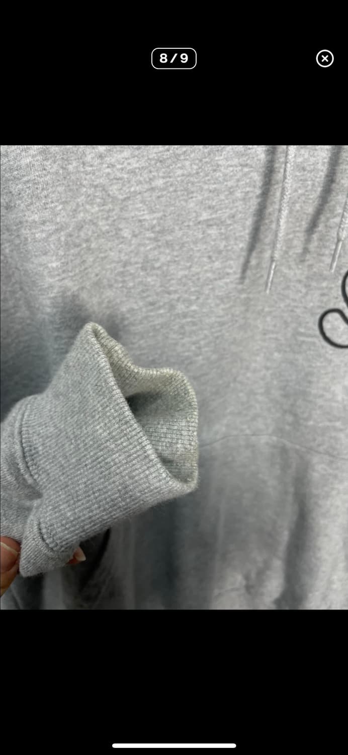 예스아이씨 베이직로고 그레이 후드티 A3393 상품이미지7