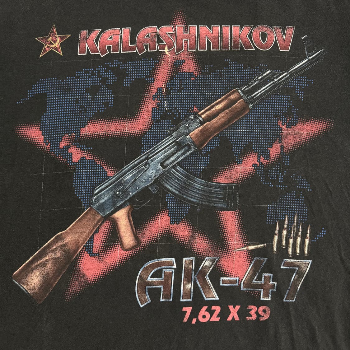 빈티지 러시안 Russian AK-47 총기 티셔츠 상품이미지3