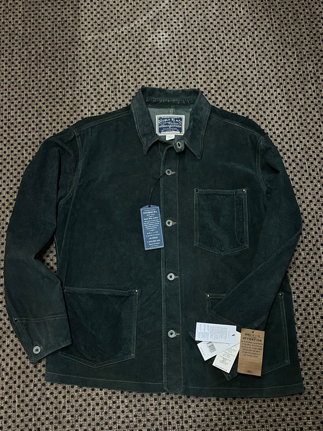 Rrl 더블알엘 인디고 레더 초어자켓 L 상품이미지2