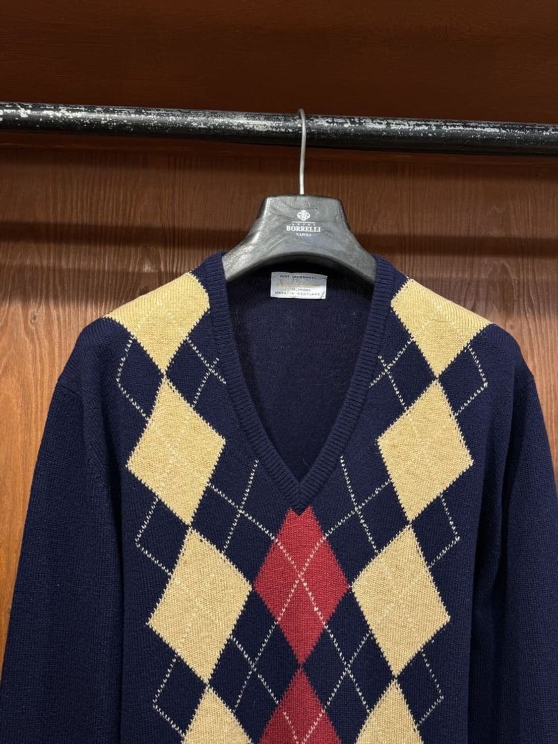 아쿠아스큐텀 아가일 니트 상품이미지2