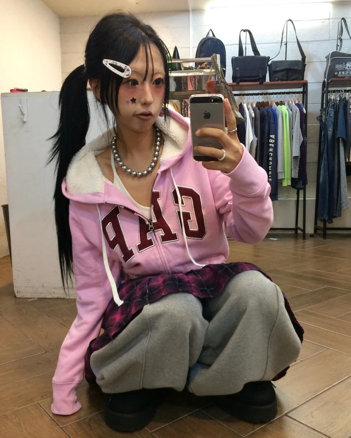 GAP Baby Pink Fleece Hood Zip-Up 상품이미지1