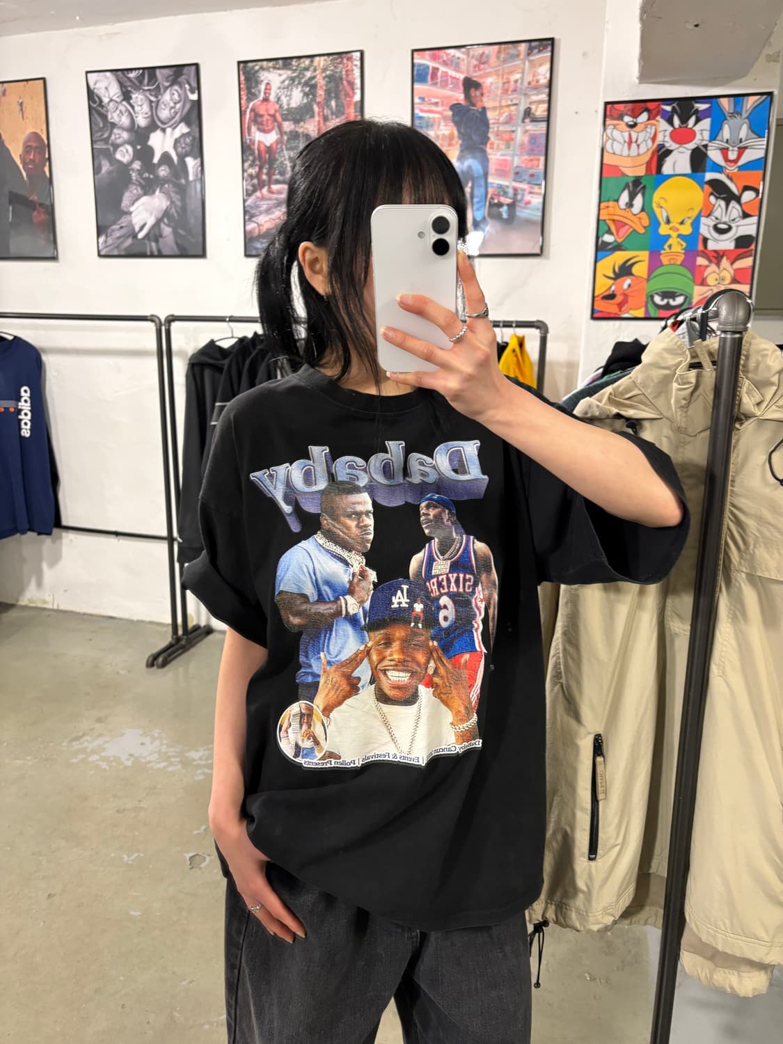 다베이비 힙합 그래픽 반팔 상품이미지2