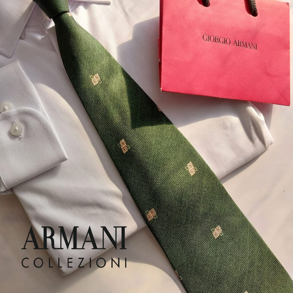 아르마니꼴레지오니 실크 미니멀 패턴 넥타이 9.6cm A+등급 K1535 상품이미지1