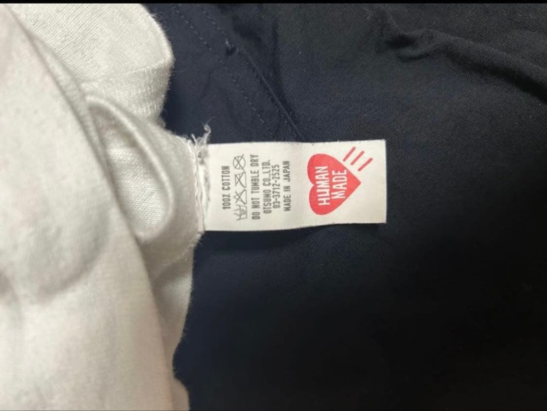 휴먼 메이드 하트 티셔츠 화이트 블루 상품이미지4