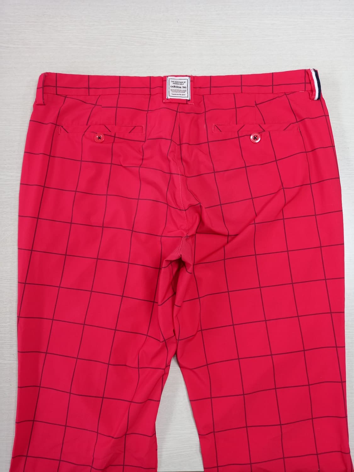 38 adidas GOLF 여름용 스판 골프바지 체크레드 38-161 상품이미지4