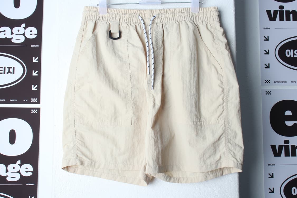 (M) 코드그라피 반바지 팬츠 나일론 밴딩 베이지 올드스쿨-P9921 상품이미지2