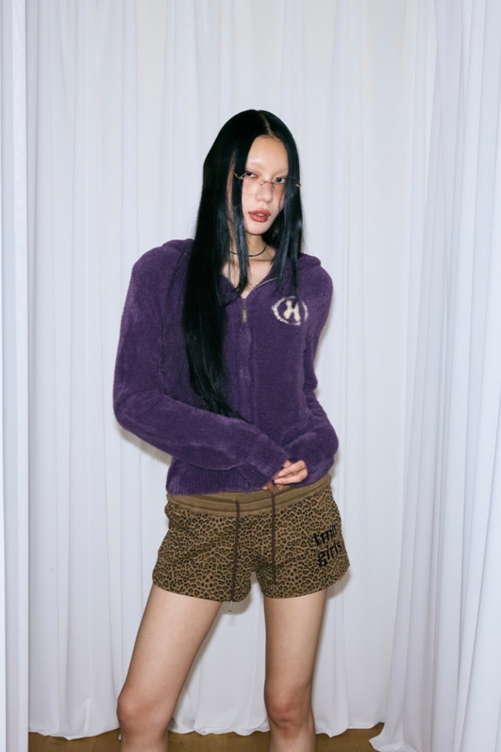 더미스테리어스호텔 퍼 니트 집업 상품이미지3