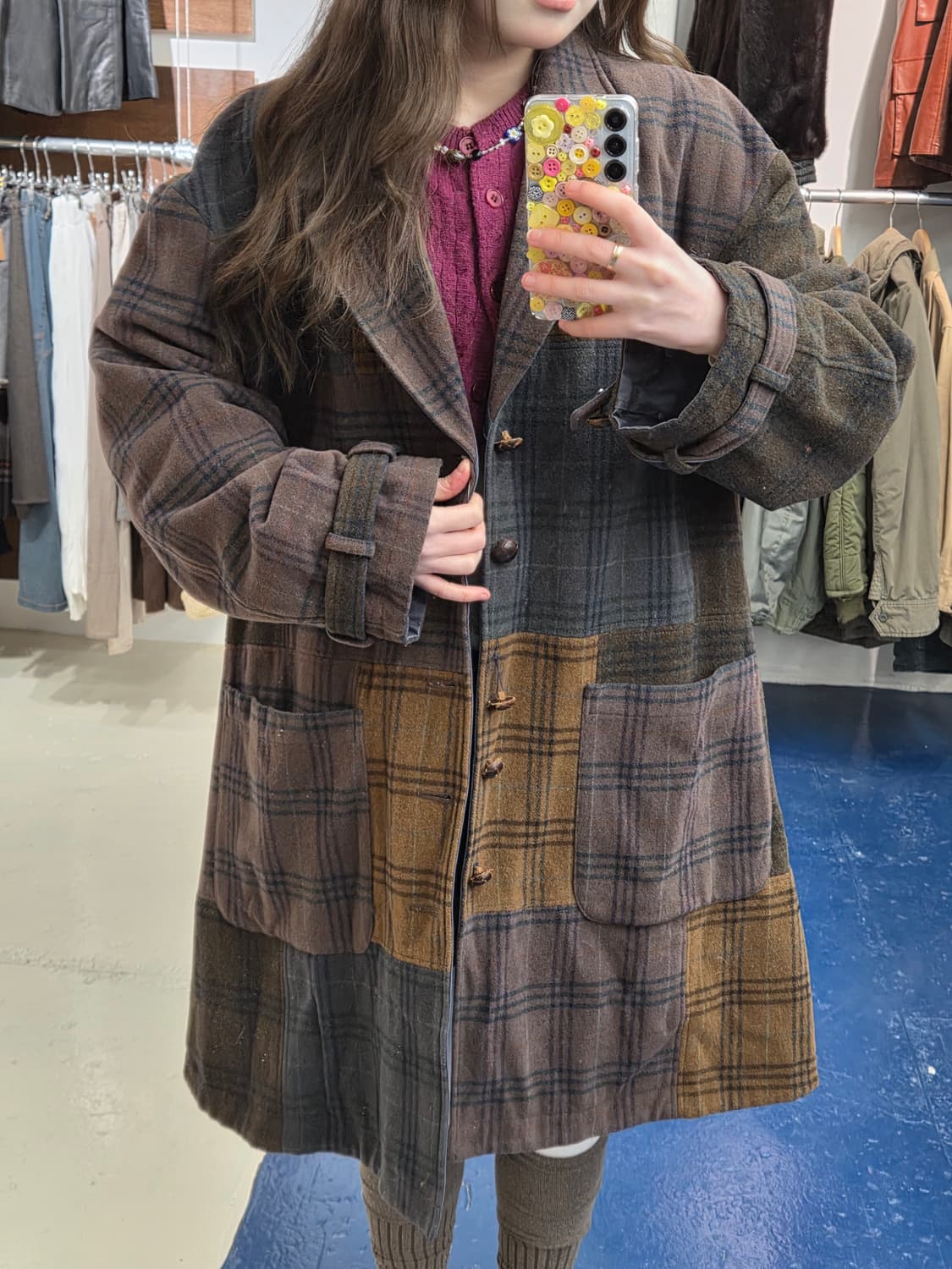 Nature Trail Japan 리버시블 우드버튼 코트 상품이미지3