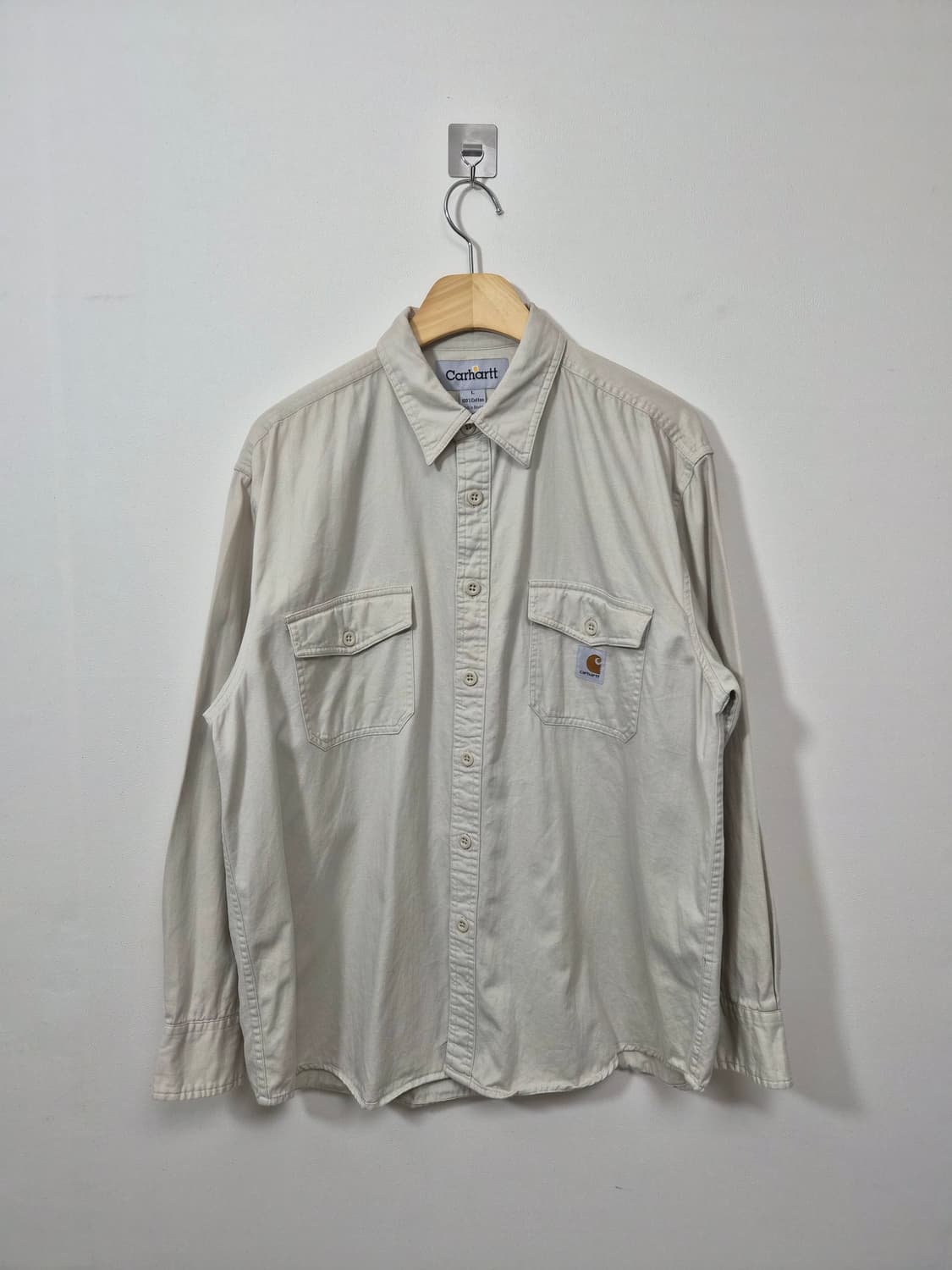 칼하트Carhartt 베이지 코튼 셔츠 L - S43  상품이미지1