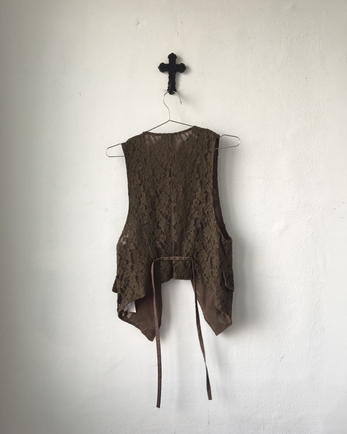 Reversible lace open vest 상품이미지3