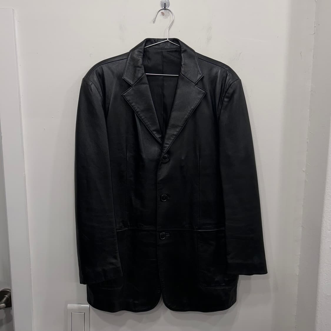 MIK 이태리 양가죽 오버핏 레더 코트 자켓 상품이미지2