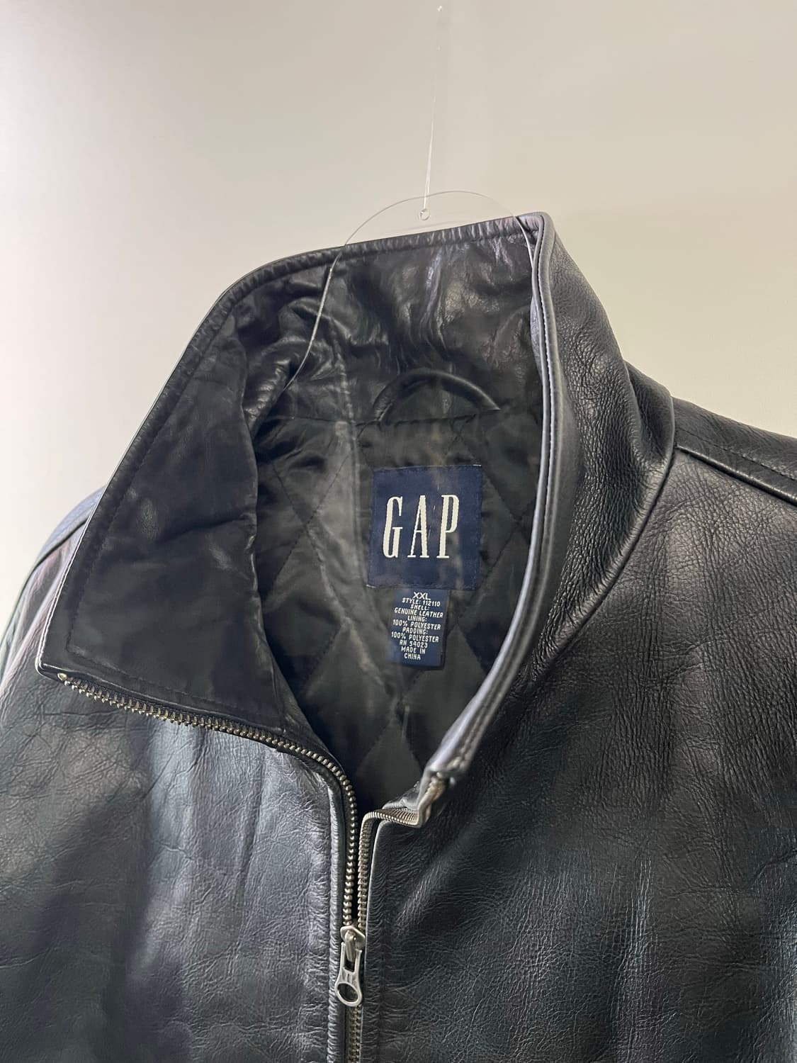 90s 올드갭 풀집 레더 자켓 상품이미지3