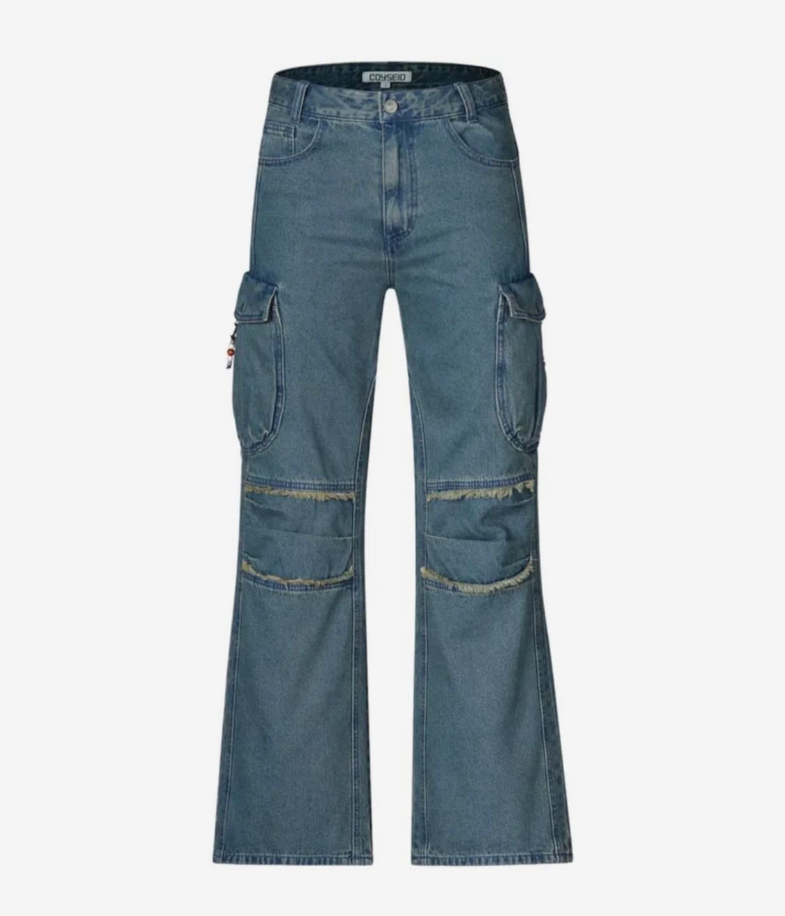 코이세이오 라운드 포켓 카고 진 블루 바지 상품이미지1