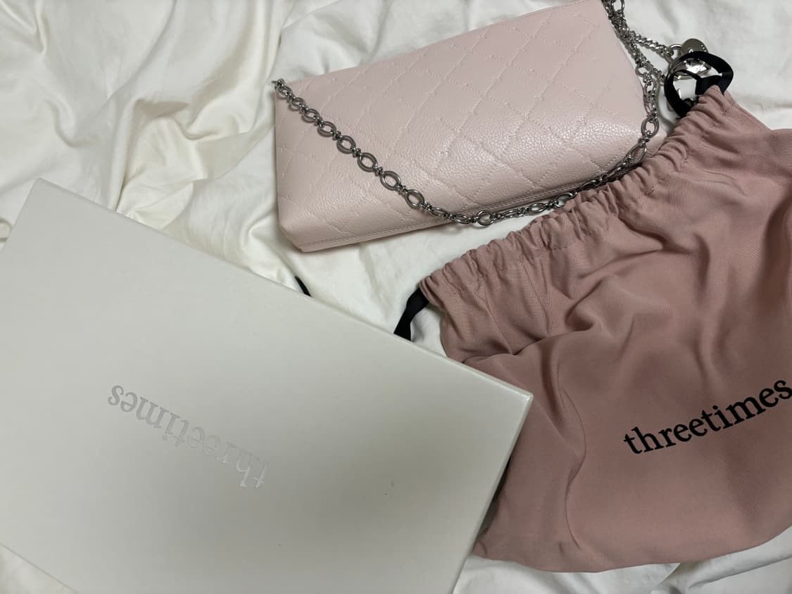 쓰리타임즈 비비 체인백 핑크 상품이미지2