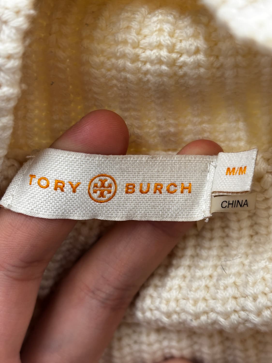 TORY BURCH 토리버치 폴라 니트 아이보리 M 상품이미지5
