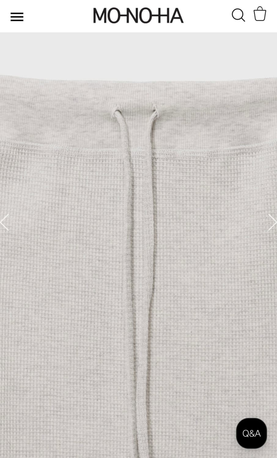 MONOHA 모노하 와플 니트 저지 롱스커트 상품이미지5