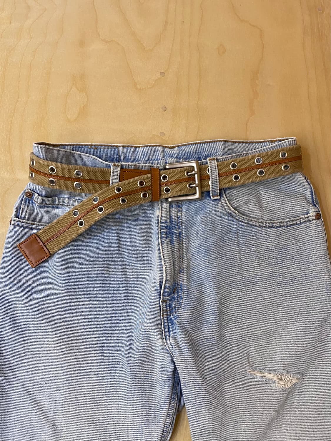 VTG double eyelet belt 빈티지 더블 아일렛 벨트 상품이미지1