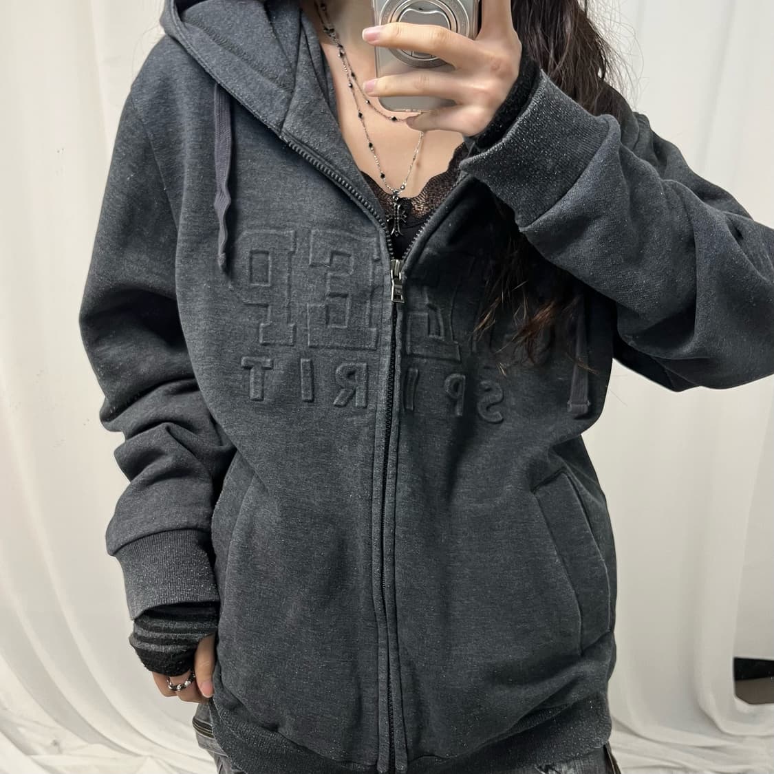 JEEP Charcoal Hoodie Zip-up 상품이미지3