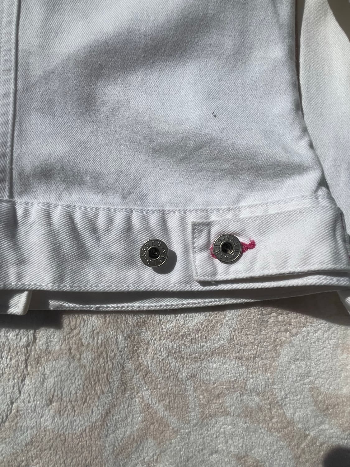 게스 히피 y2k 화이트 트러커자켓 상품이미지5