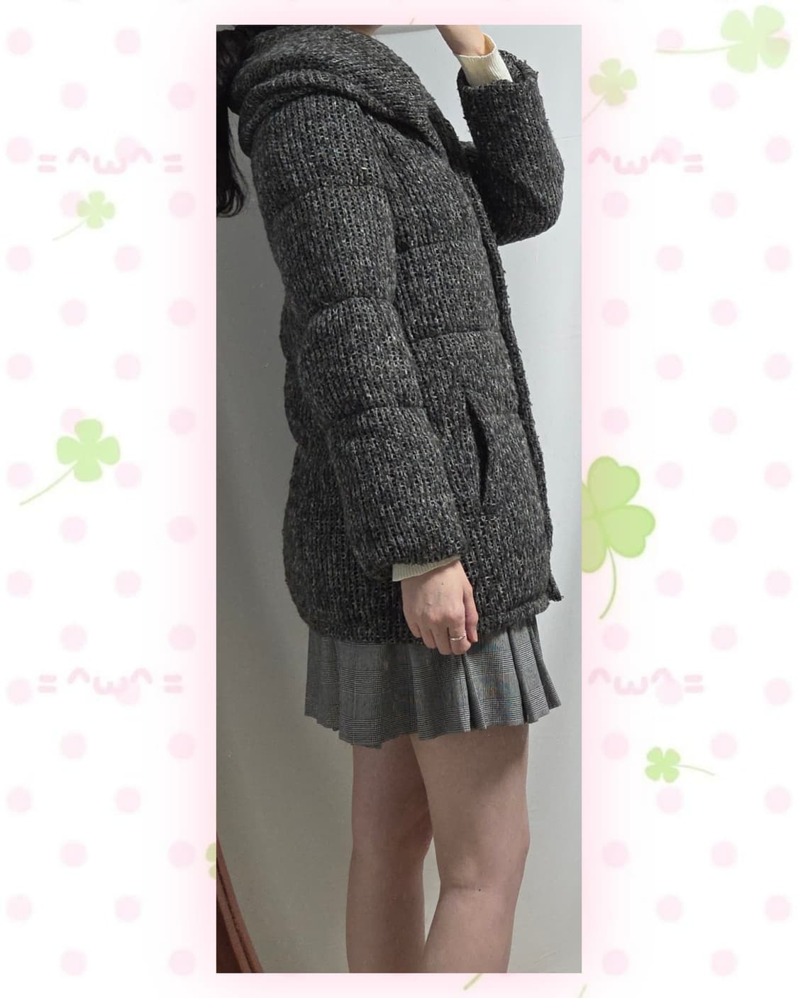 오레오 니트 다운 패딩 상품이미지3